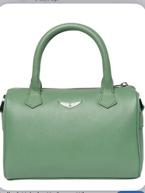 NWT ZADIG & VOLTAIRE XS Sunny Wings Grained Leather Bag, Soul Green